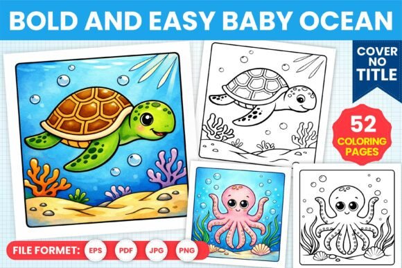 Download Bold and Easy Baby Ocean Coloring Book - Bold Collection