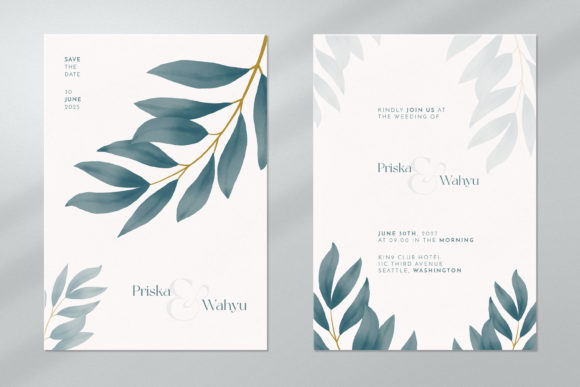Download Watercolor Flowers Wedding Invitation - Premium Resources
