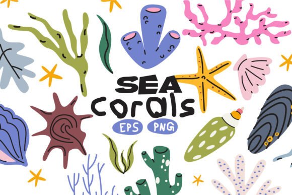 Download Exotic Sea Corals Vector Clipart - Premium Resources