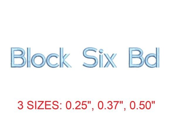Download Block Six Bold Embroidery Font - Bold Collection